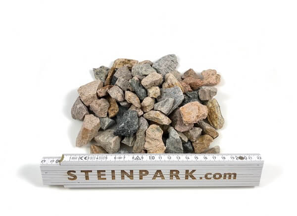 Ziersplitt Granit herbstlaub 16-32 mm orange-bunt