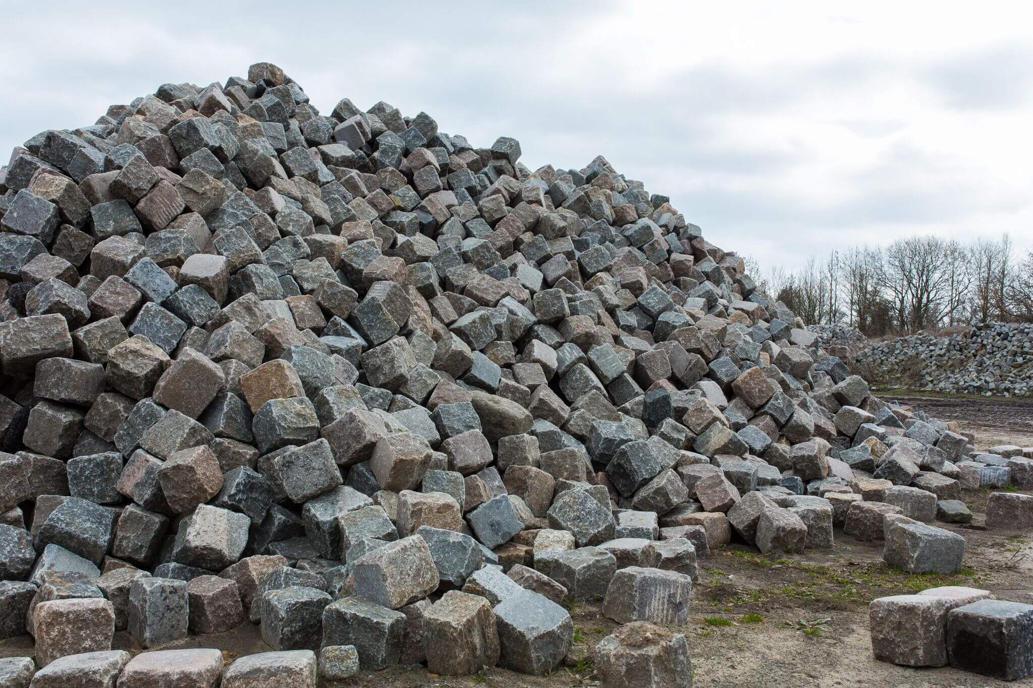 Granit Großpflaster 15-17 cm Wiese bunt gebraucht 1