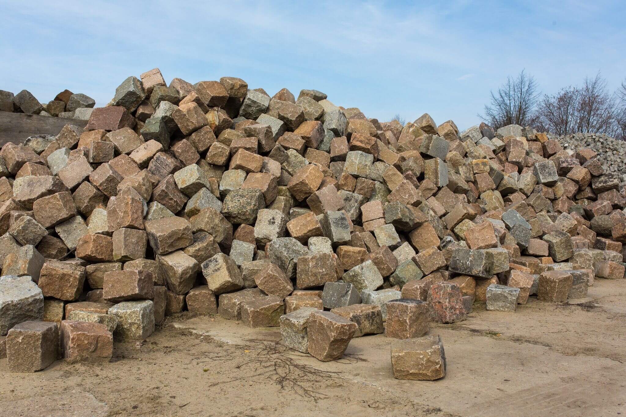 Granit Großpflaster Box54 bunt 2