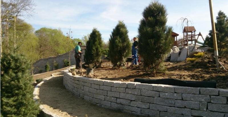 Granit Mauerstein 10x20x40 cm grau gespalten 2