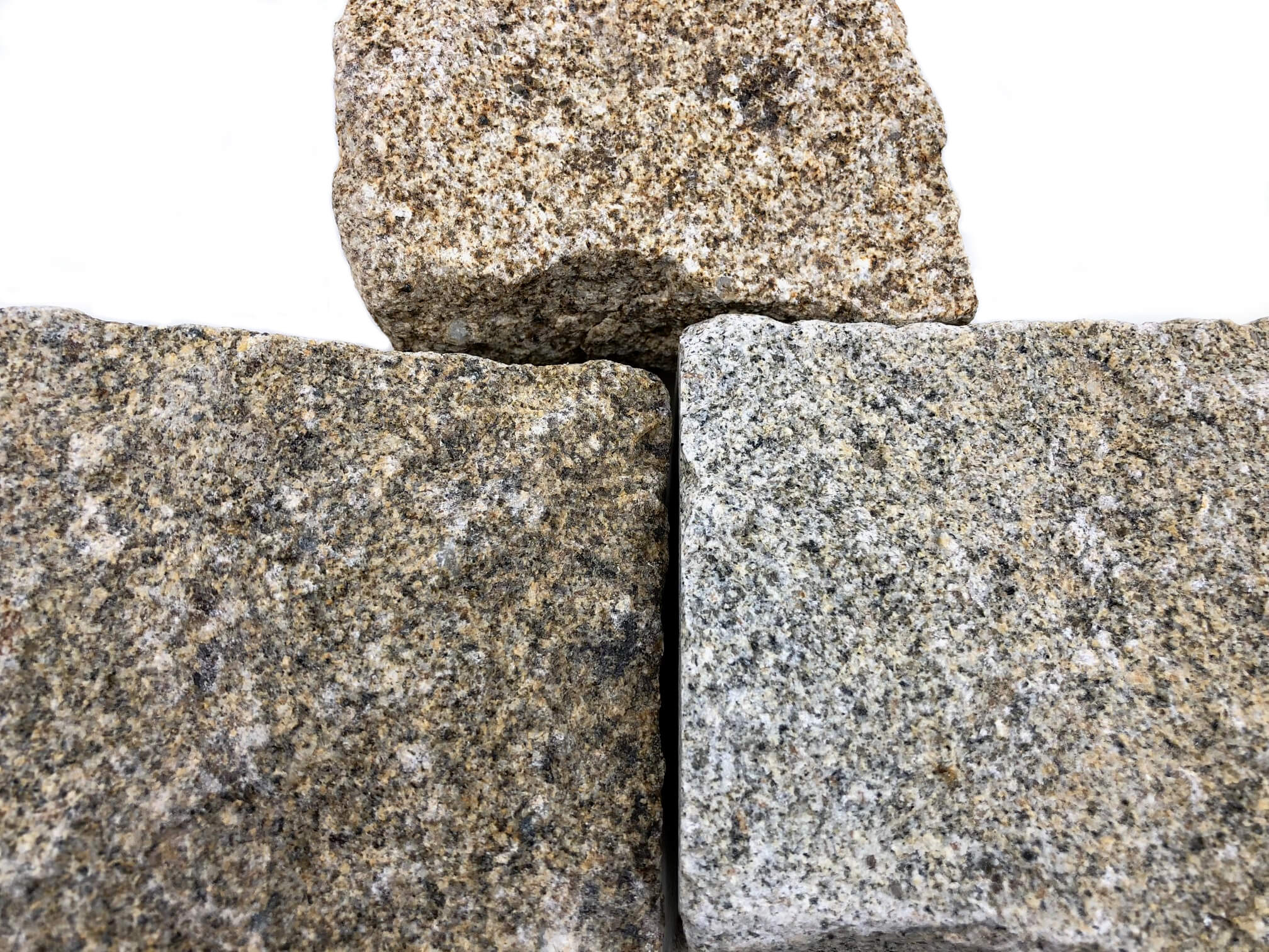 Neues Granit Kleinpflaster 8-11 cm gelb-grau