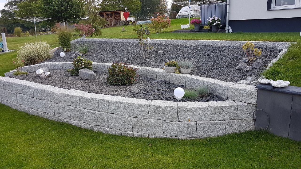 Granit Mauerstein Altana 20x20x40 cm grau