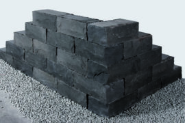 Basalt Klostermauerstein Mekong 15x20x40 cm schwarz Basalt Klostermauerstein Mekong 15x20x40 cm schwarz