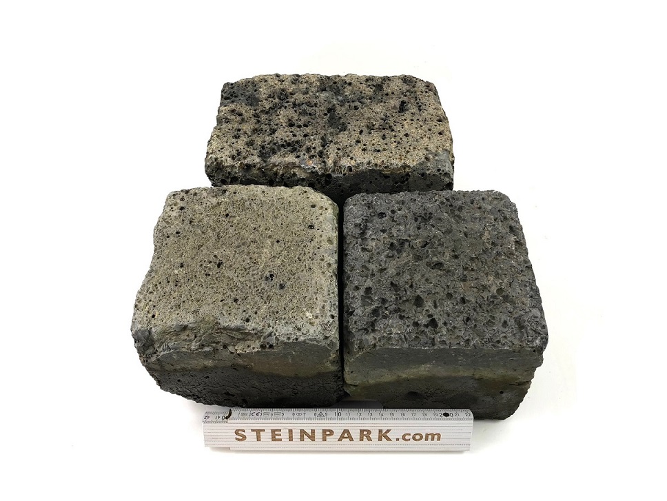 Gebrauchte Kupferschlacke 16×16 cm Reihenpflaster