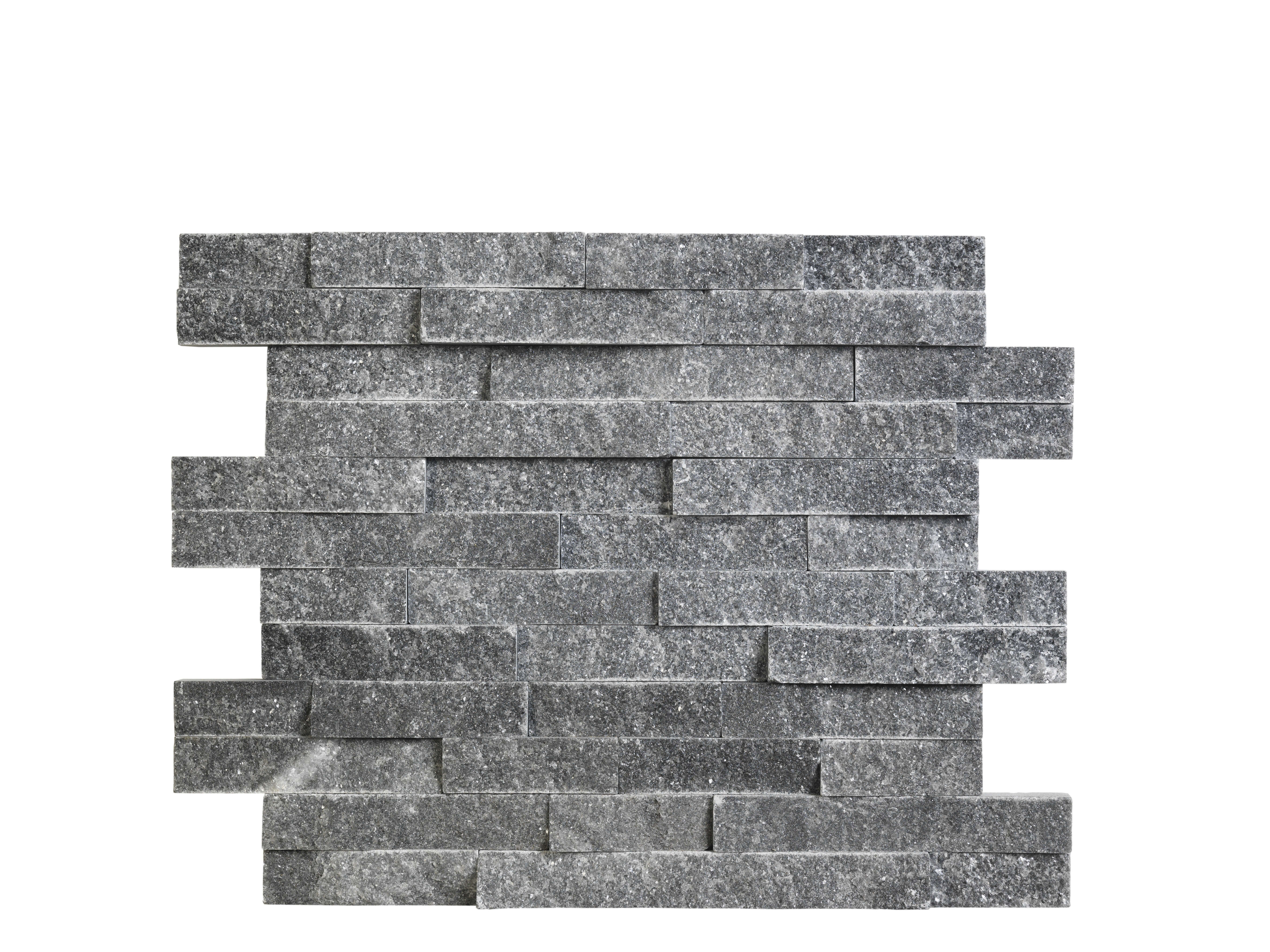 Quarzit Wandverblender Silver Grey 40x10x1-1,5 cm
