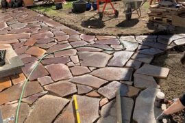 Porphyr Polygonalplatte Trient großformatig