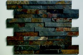 Schiefer Wandverblender Black-Multicolor 40x10x1-1,5 cm