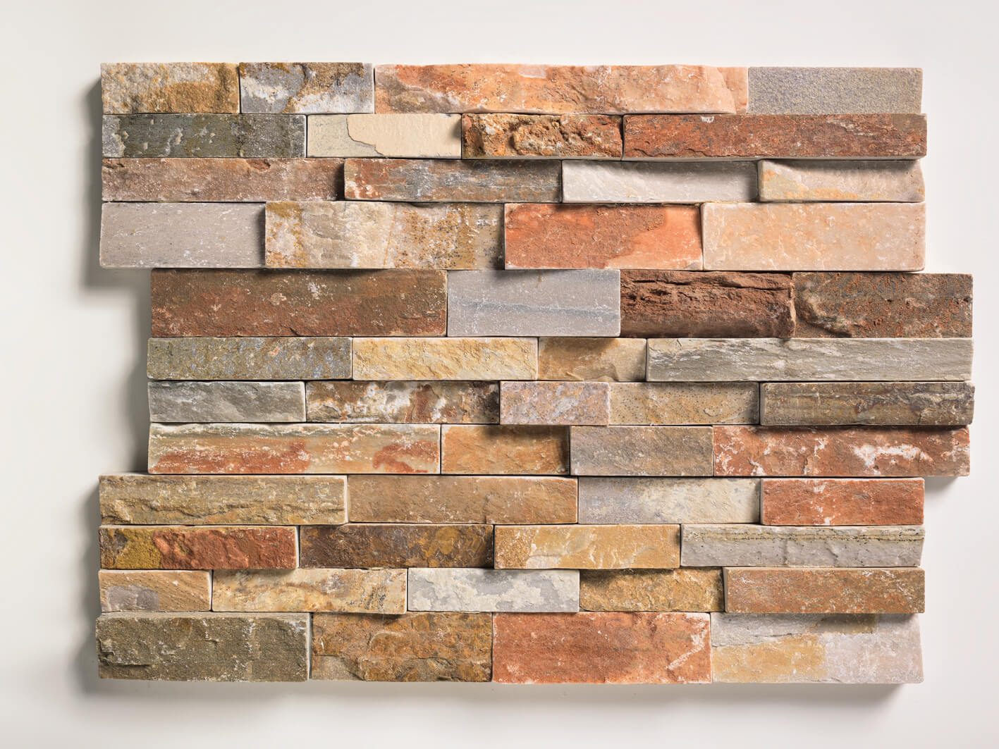 Quarzit Wandverblender Sunny Mix 61×15,2×2-4 cm