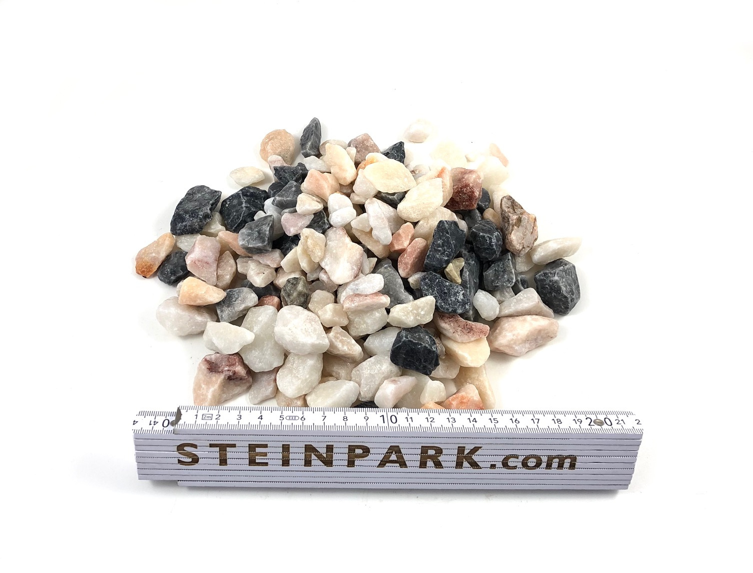 Ziersplitt Icy Pink 16-25 mm weiß-rosa-grau