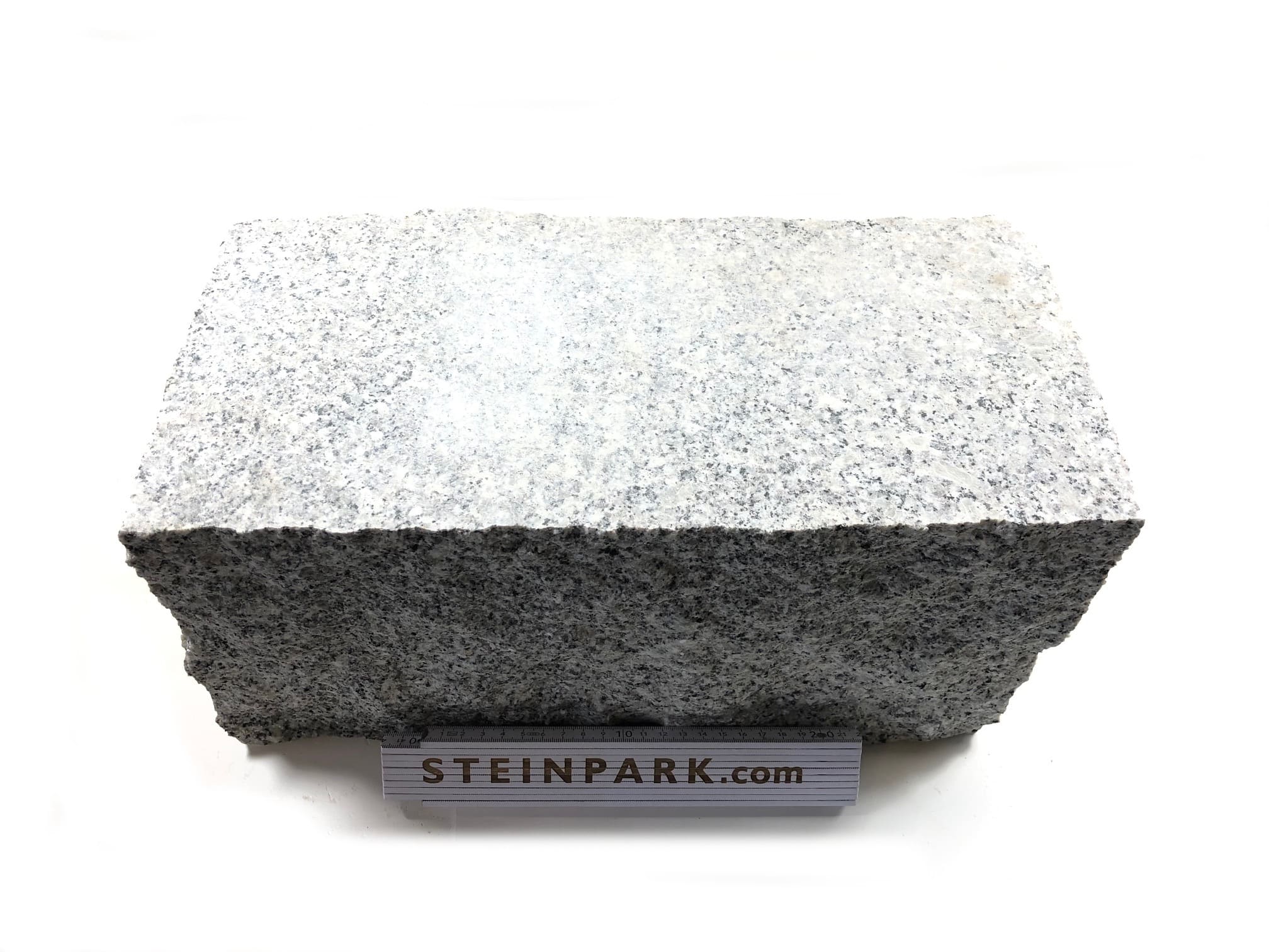 Granit Mauerstein Altana 20x20x40 cm 2-seitig gesägt grau