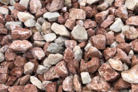 Ziersplitt Kalkstein Vanilla-Red 16-25 mm rötlich-bunt