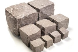 Neues Granit Mosaikpflaster 4-6 cm rötlich regelmäßig Neues Granit Mosaikpflaster 4-6 cm rötlich regelmäßig