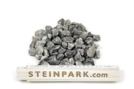 Ziersplitt Kalkstein Alpenstein 22-32 mm anthrazit-grau