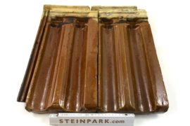 Historische Hennigsdorfer Tondachziegel braun glasiert