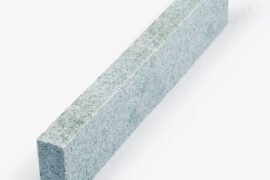 Granit Edelkantenstein Daba 6x20x100 cm hellgrau allseitig gesägt/geflammt