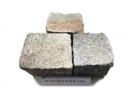 Edel Granit Pflasterplatte 12-13 cm grau regelmäßig