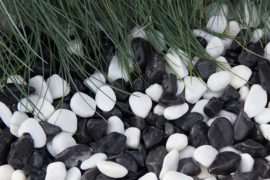 Zierkies Panda 25-40 mm anthrazit-weiß Zierkies Panda 25-40 mm anthrazit-weiß