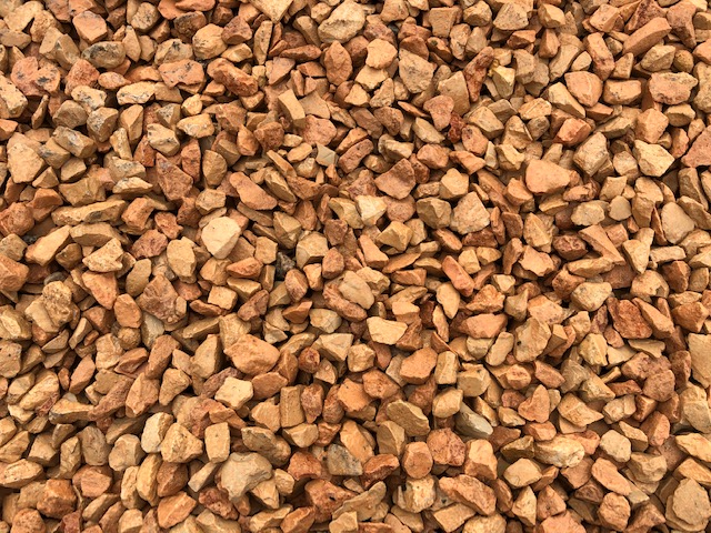 Ziersplitt Kalkstein Mediterrian 8-16 mm orange-gelb