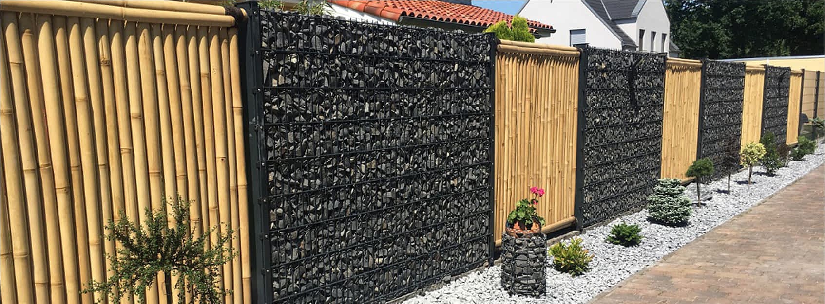 Gabionensteine aus Granit Basalt Kalkstein Lava