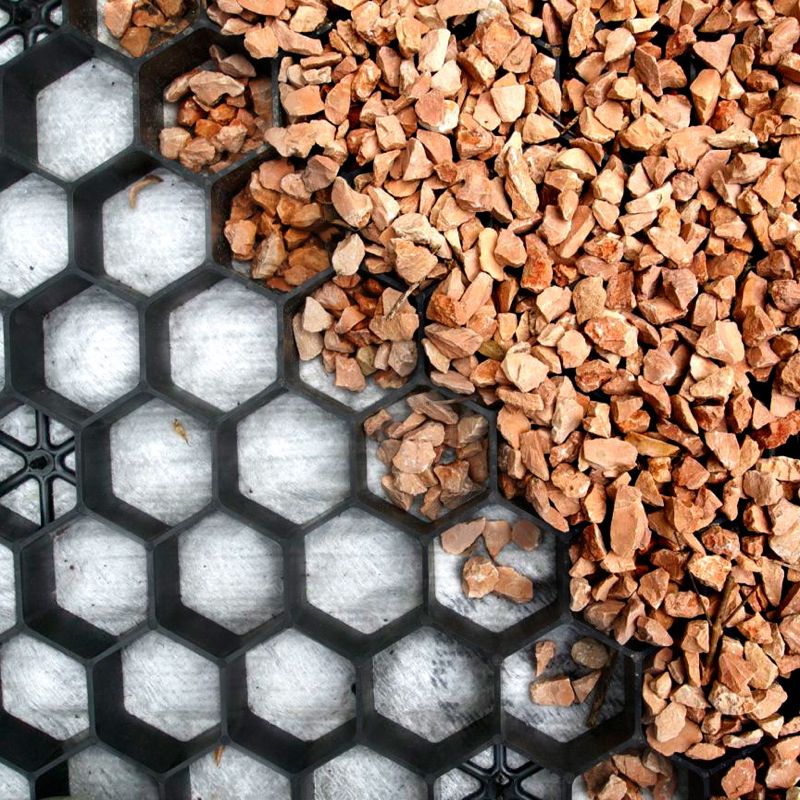 Kiesstabilisationssystem 119 x 78.6 x 3 cm schwarz