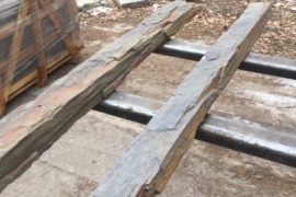 Schiefer Palisade 5-15×5-15×100 cm anthrazit