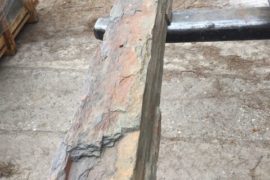 Zier Palisade Schiefer ca. 5-20×5-20×200 cm anthrazit-bunt