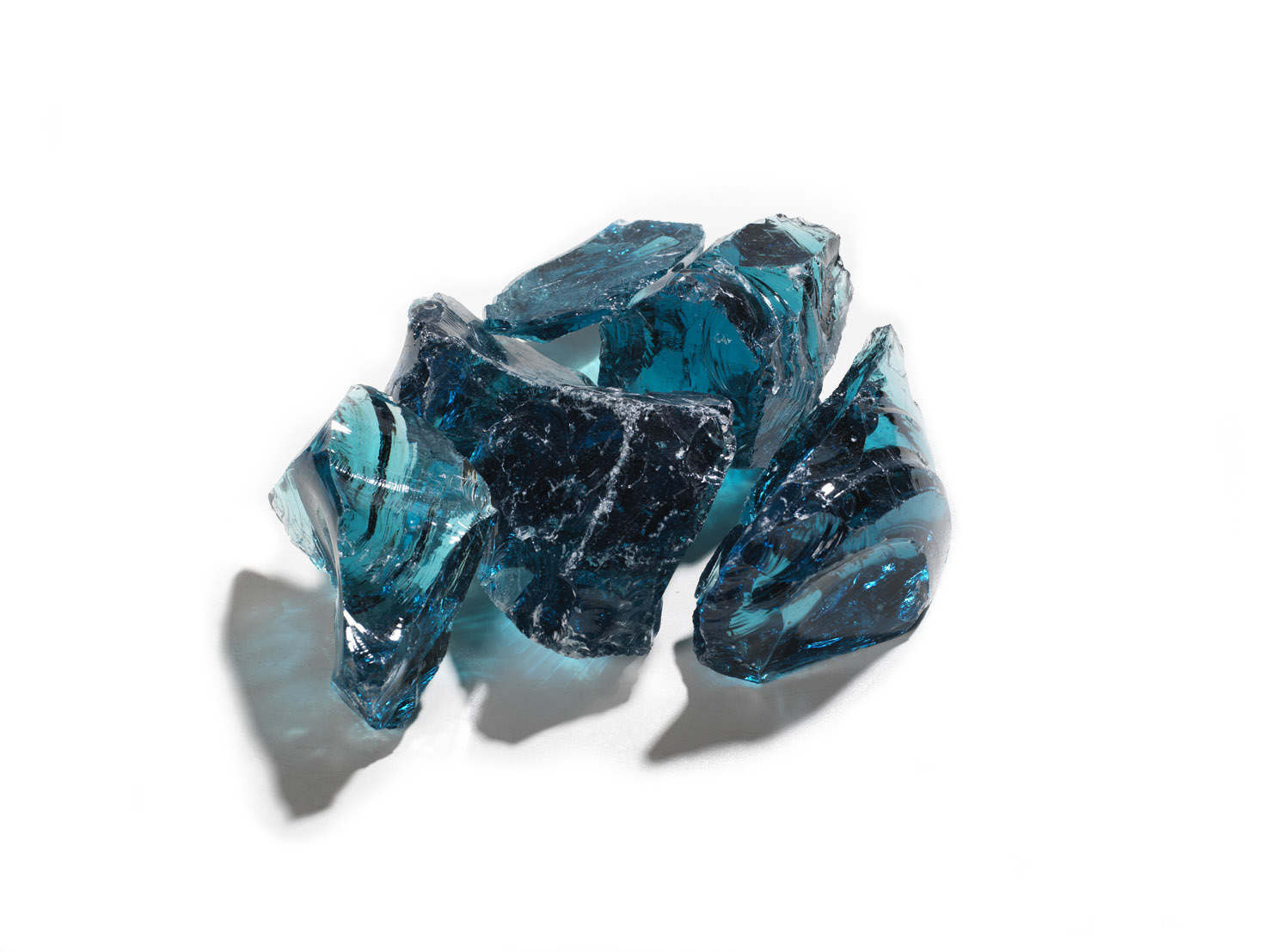 Gabionenstein Glas Eisblau 50-120 mm gebrochen