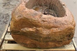 Gefräster Eiszeit Findling / Natursteinbecken