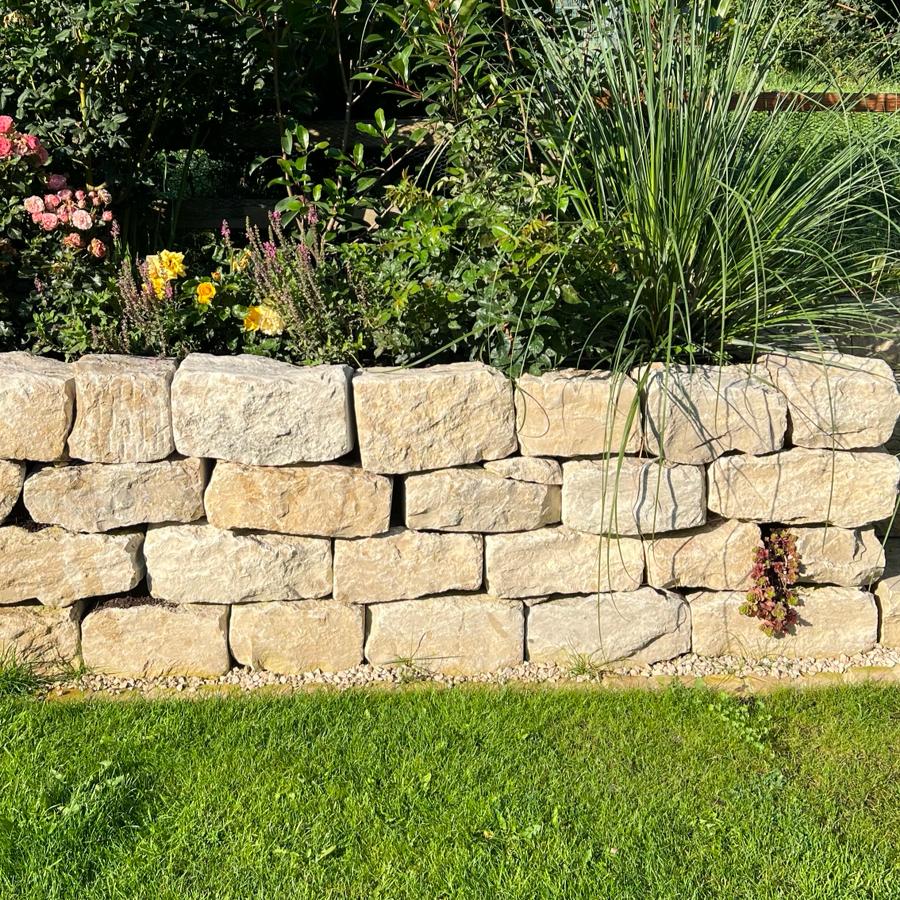 Kalkstein Mauerwerk Amarillo Caliza 8-20×15-30×15-60 cm