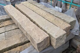 Quarz-Sandstein Palisaden 12x12x100 cm Golden Sun