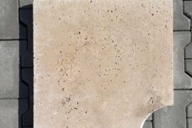 Travertin Poolecke Crema 45/35×45/35×3 cm creme-beige