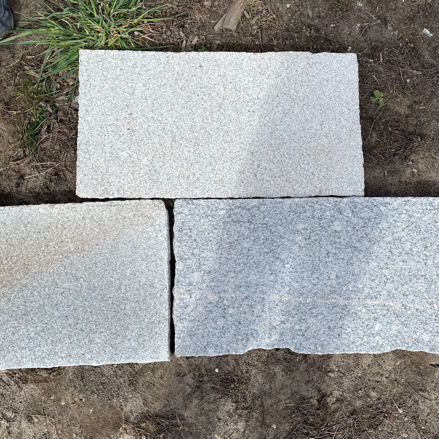 Granit Terrassenplatte Oldschool Bahnenware gelb-braun-gräulich RESTPOSTEN