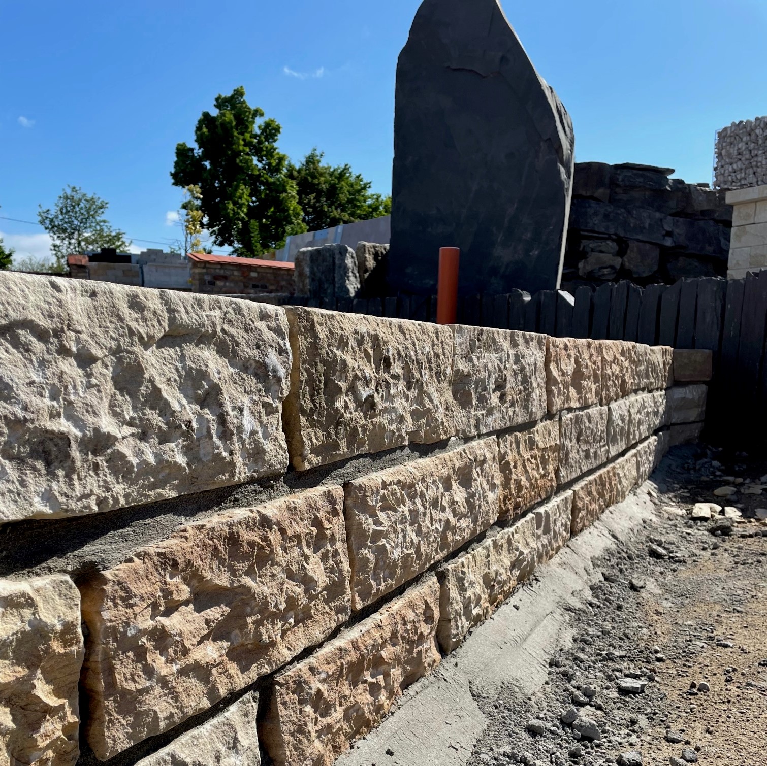 Quarz-Sandstein Mauerstein Golden Sun 14-16x20x30-50 cm gelb-hellbeige