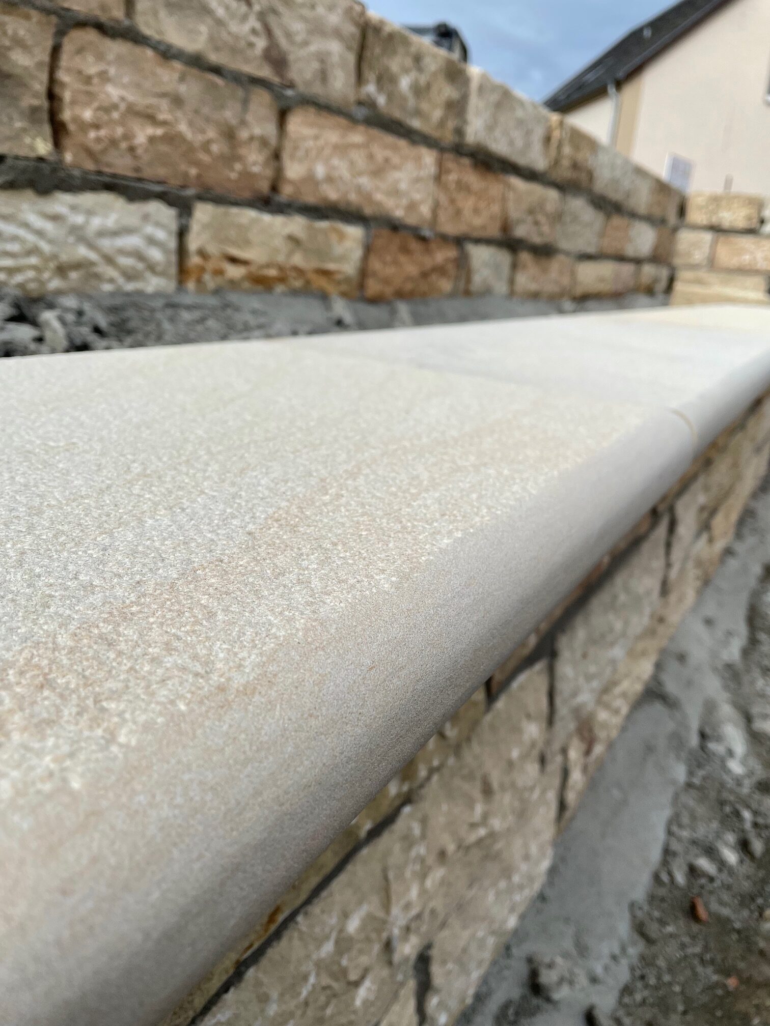 Quarz-Sandstein Poolplatte Golden Sun 80x30x4 cm gelb-grün-bunt