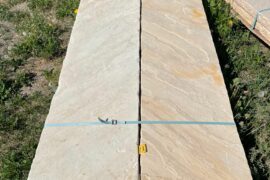 Quarz-Sandstein Sichtschutzstele Golden Sun 6x50x250 cm gelb-grün-bunt