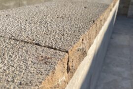 Travertin Abdeckplatte Mokka 6x30x65-100 cm hellbraun Travertin Abdeckplatte Mokka 6x30x65-100 cm hellbraun