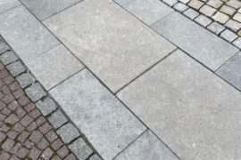 Kalkstein Terrassenplatte Alexandria 60x40x3 cm grau-dunkel