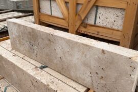 Travertin Kantenstein Crema 7,5x25x100 cm creme-beige