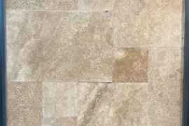 Travertin Terrassenplatte Mokka 61×40,6×3 cm walnuß