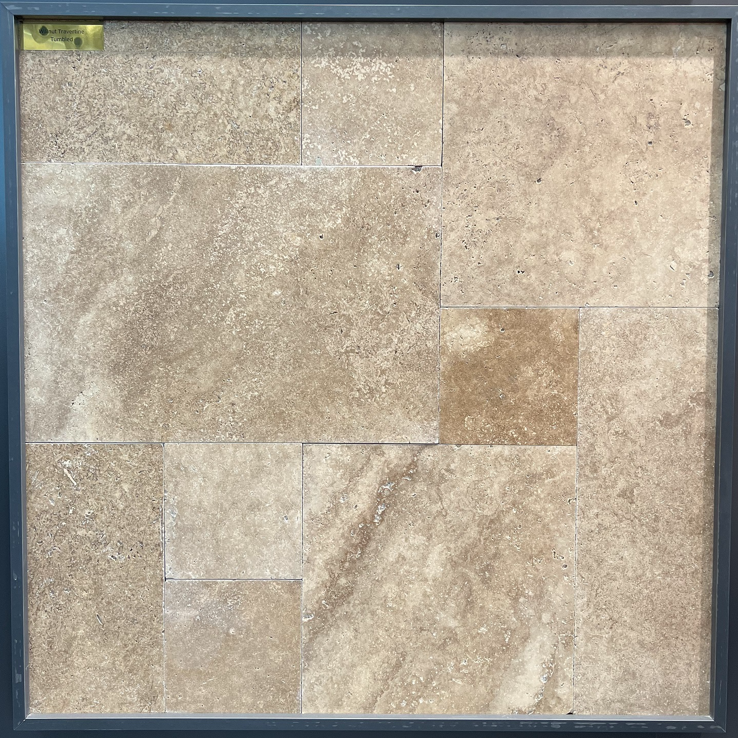 Travertin Terrassenplatte Mokka 61×40,6×3 cm walnuß