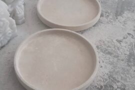 Travertin Deko-Teller Crema 30 cm creme-beige