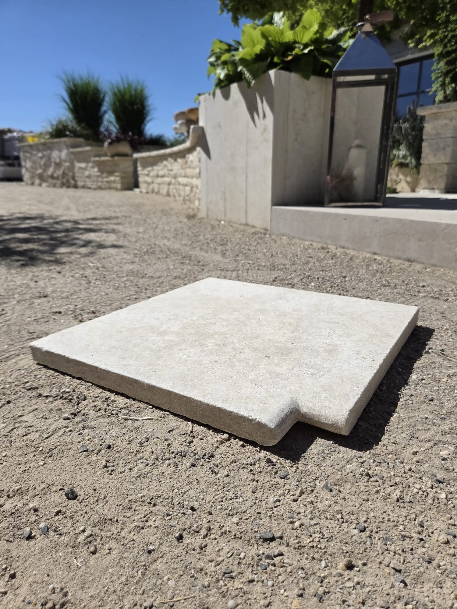 Kalkstein Poolecke Catrina 45×40/45x40x3 cm gelb-beige