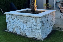 Travertin Zyklopenmauerwerk Crema creme-beige Travertin Zyklopenmauerwerk Crema creme-beige