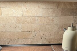 Travertin Wandverblender Crema 20x8x2 cm creme-beige