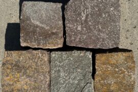 Porphyr Großpflaster Trient ca. 15-18 cm grau-rot-bunt Porphyr Großpflaster Trient ca. 15-18 cm grau-rot-bunt