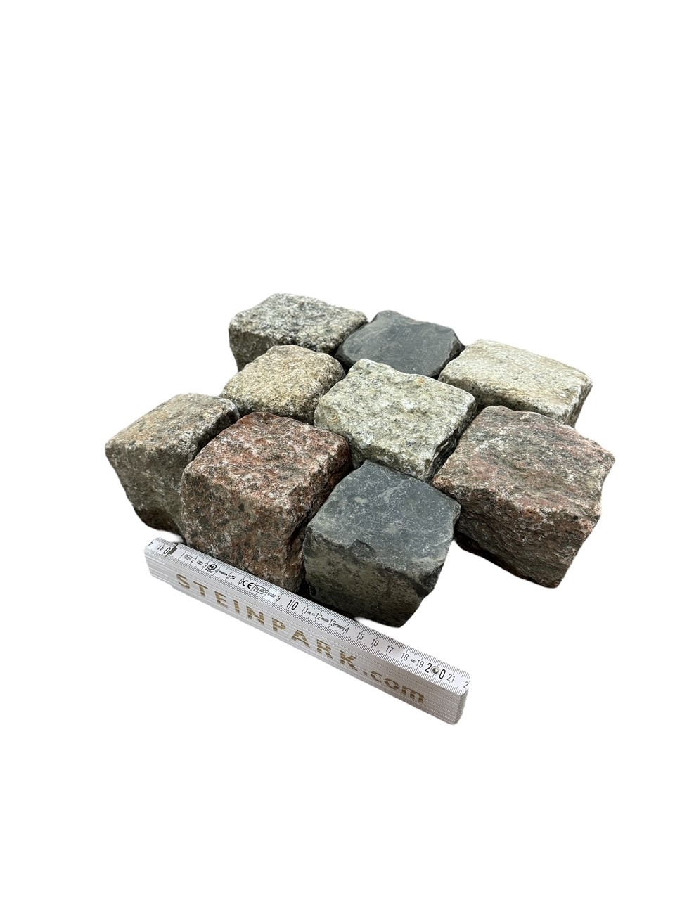 Gebrauchtes Naturstein Kleinpflaster 7-10 cm bunt