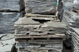 Gneis Polygonalplatte Torino grau-gelb