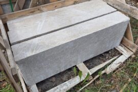 Kalkstein Blockstufe Mansura 15x35x100 cm creme-beige-walnuß