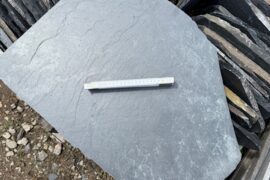 Schiefer Trittplatte Torre Nero ca. 50-70×1,5-2,5 cm anthrazit-schwarz