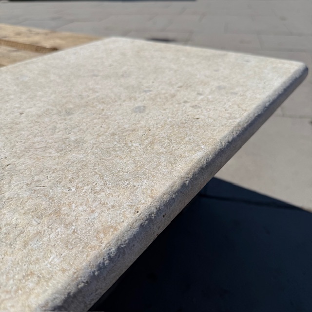 Kalkstein Poolplatte Catrina 60x40x3 cm gelb-beige